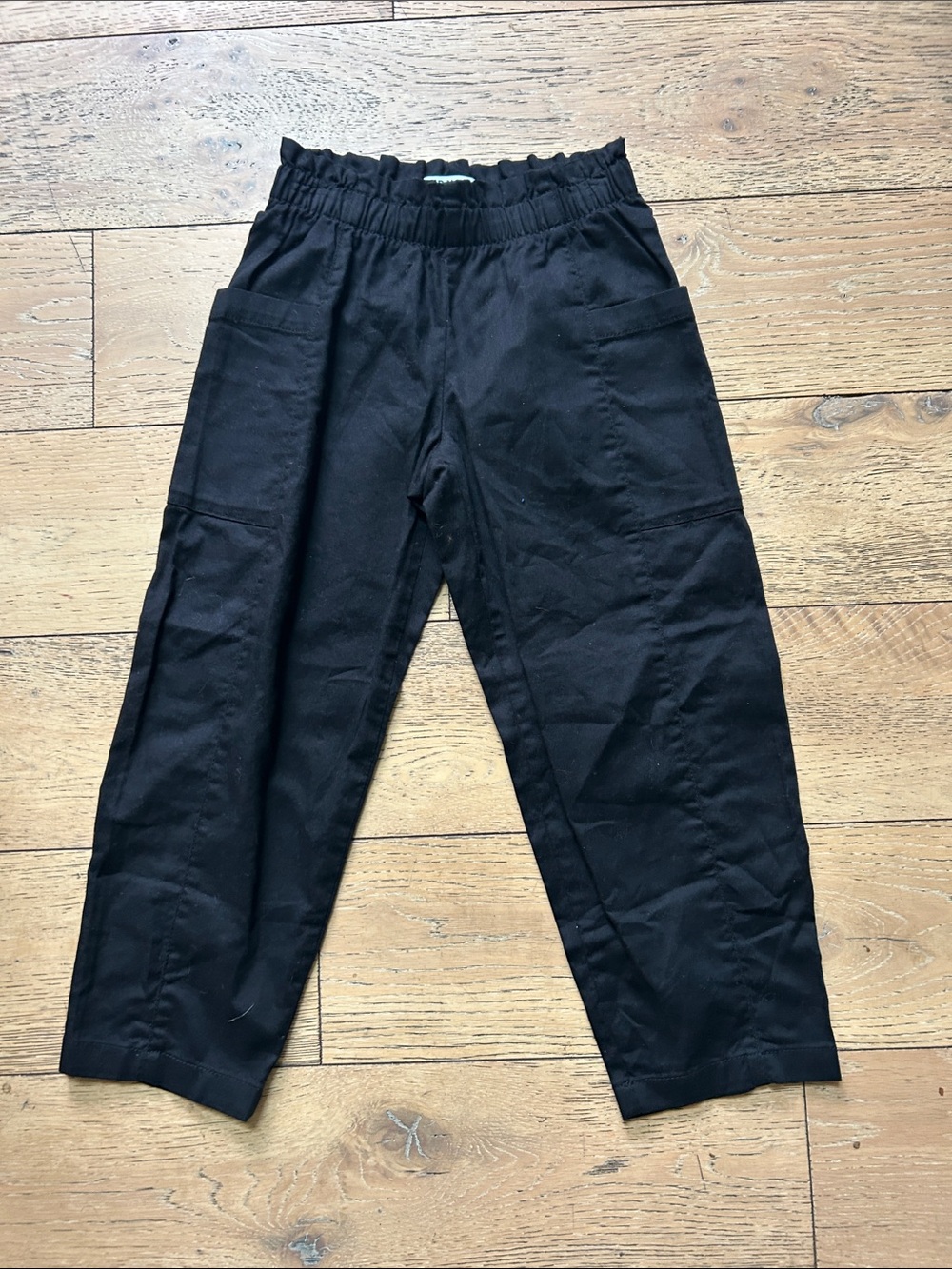 Old Navy Black Elastic-Waist Utility Chinos
